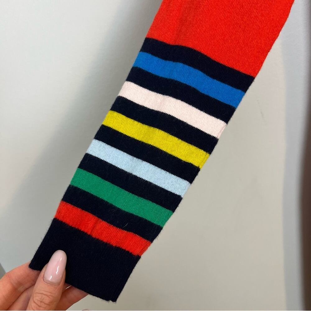 Boden Rainbow Stripe Alba Sweater Dress Red Orange US sz 4 - Picture 5 of 10